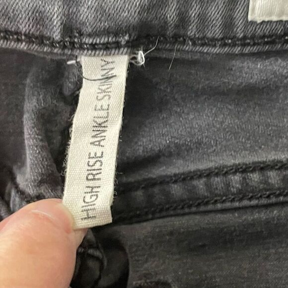 Rag & Bone High Rise Ankle Skinny Jeans Size 24 Black RANTI Modal Blend - Picture 4 of 10